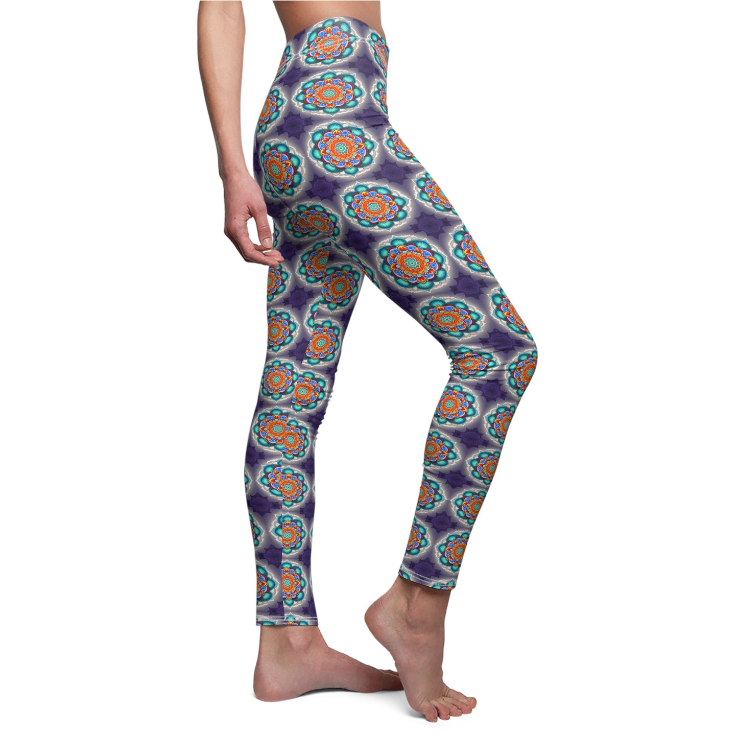 Mandala" Women's Cut & Sew Casual Leggings (AOP)