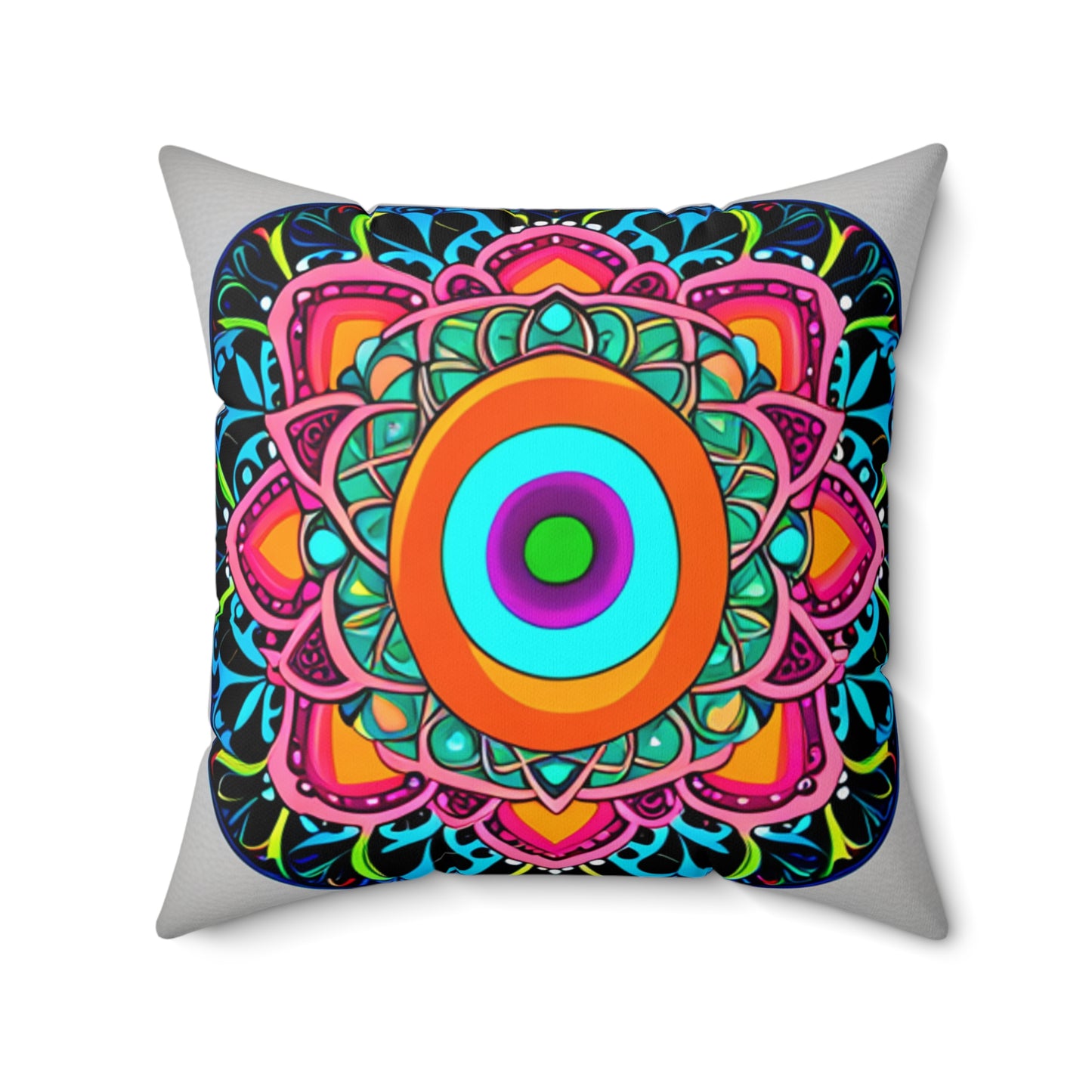 Mandala Spun Polyester Square Pillow