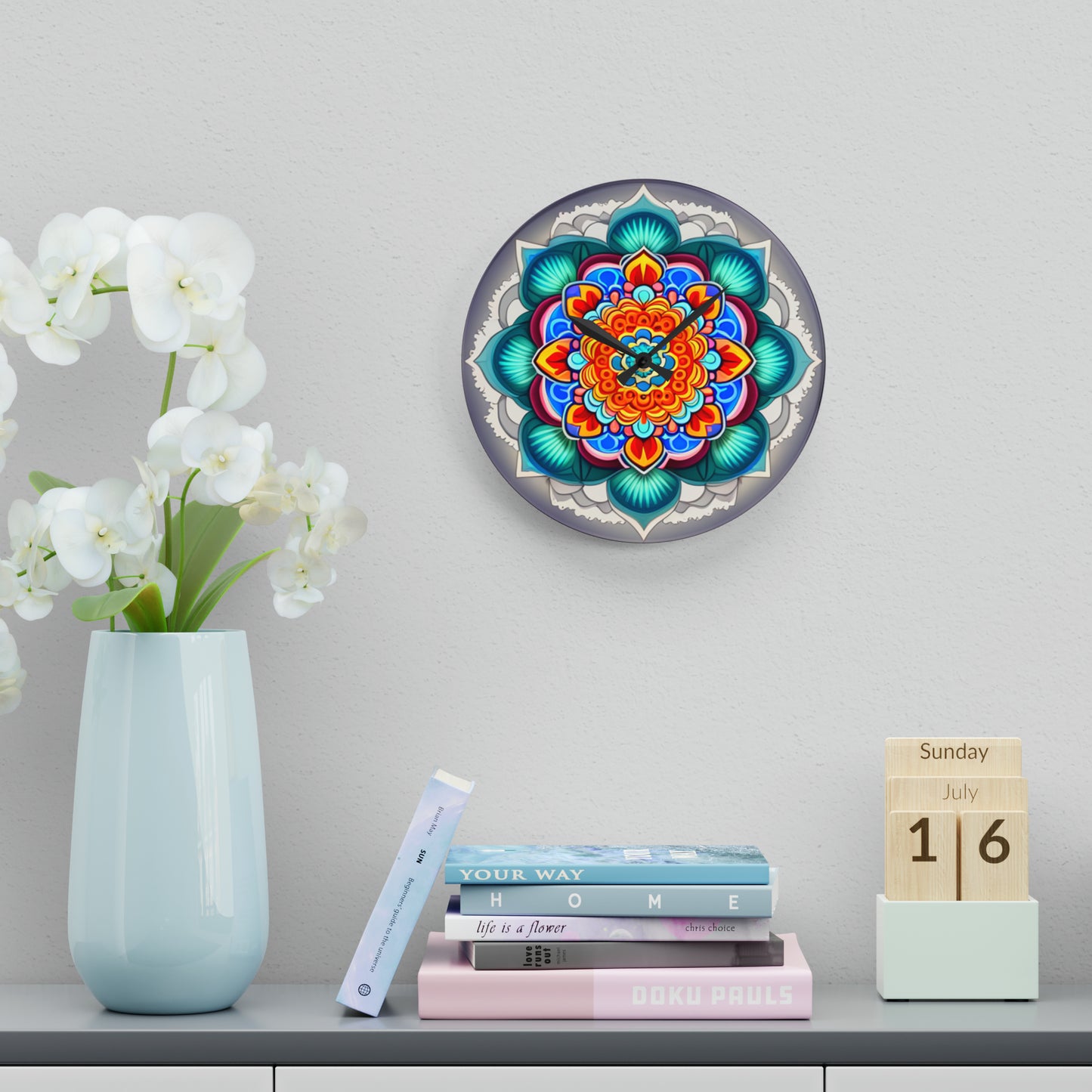 Mandala" Acrylic Wall Clock