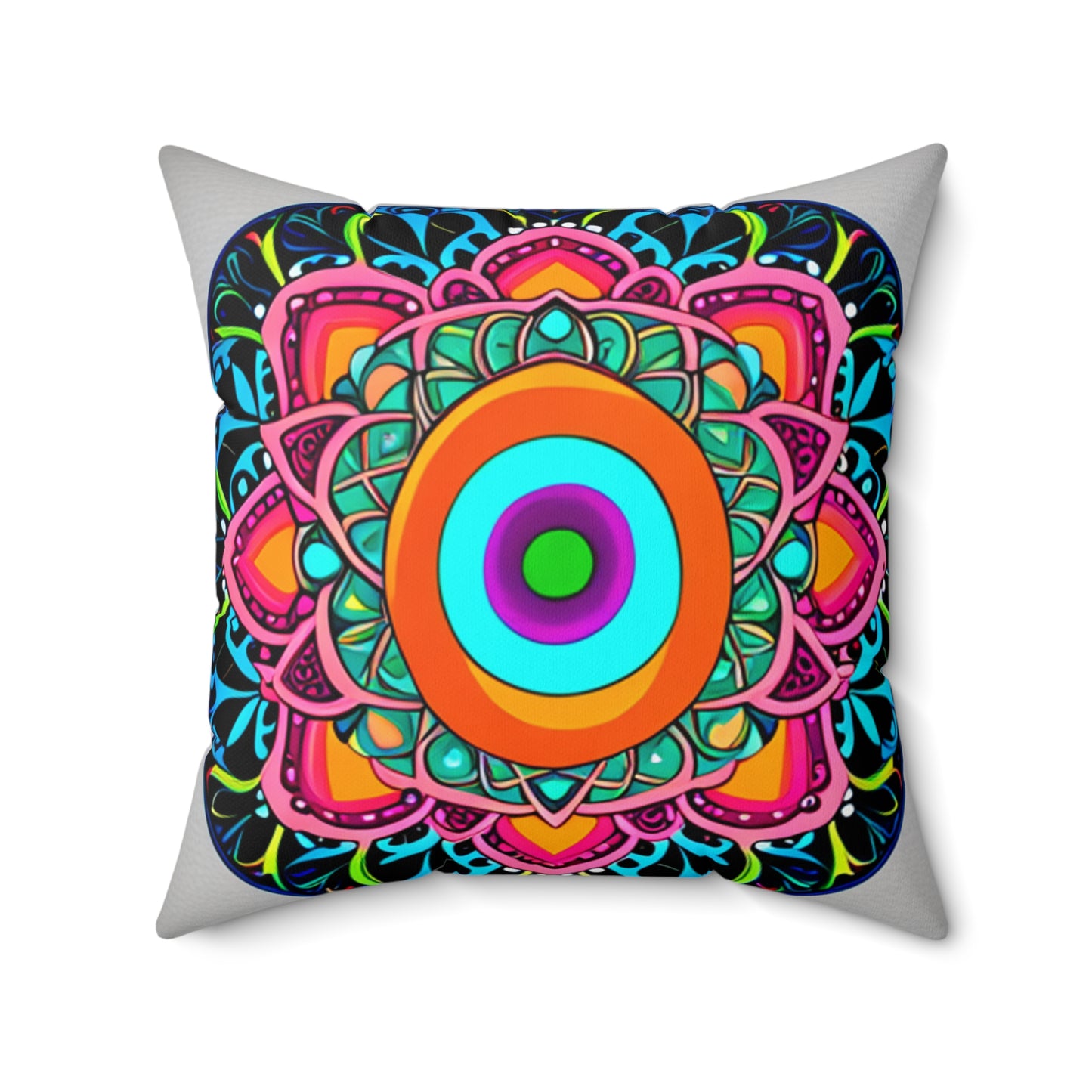 Mandala Spun Polyester Square Pillow