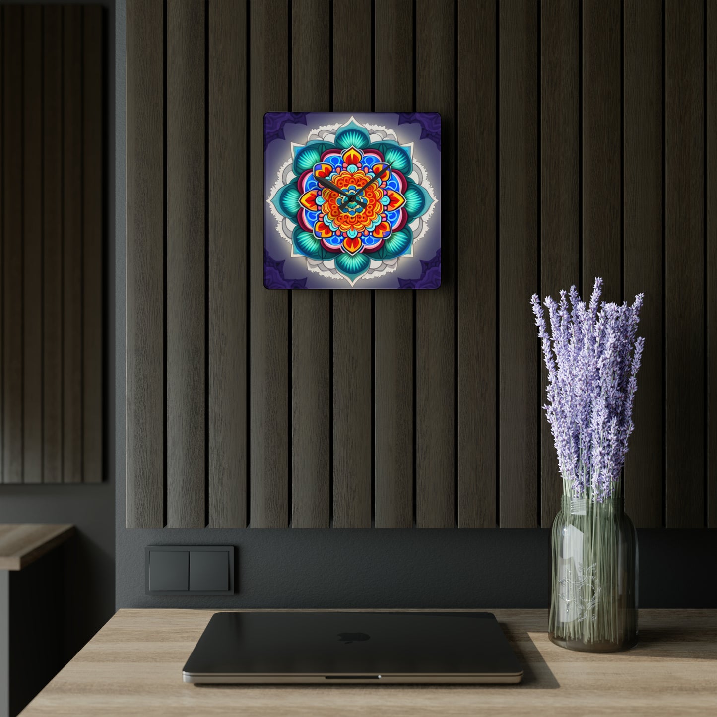 Mandala" Acrylic Wall Clock