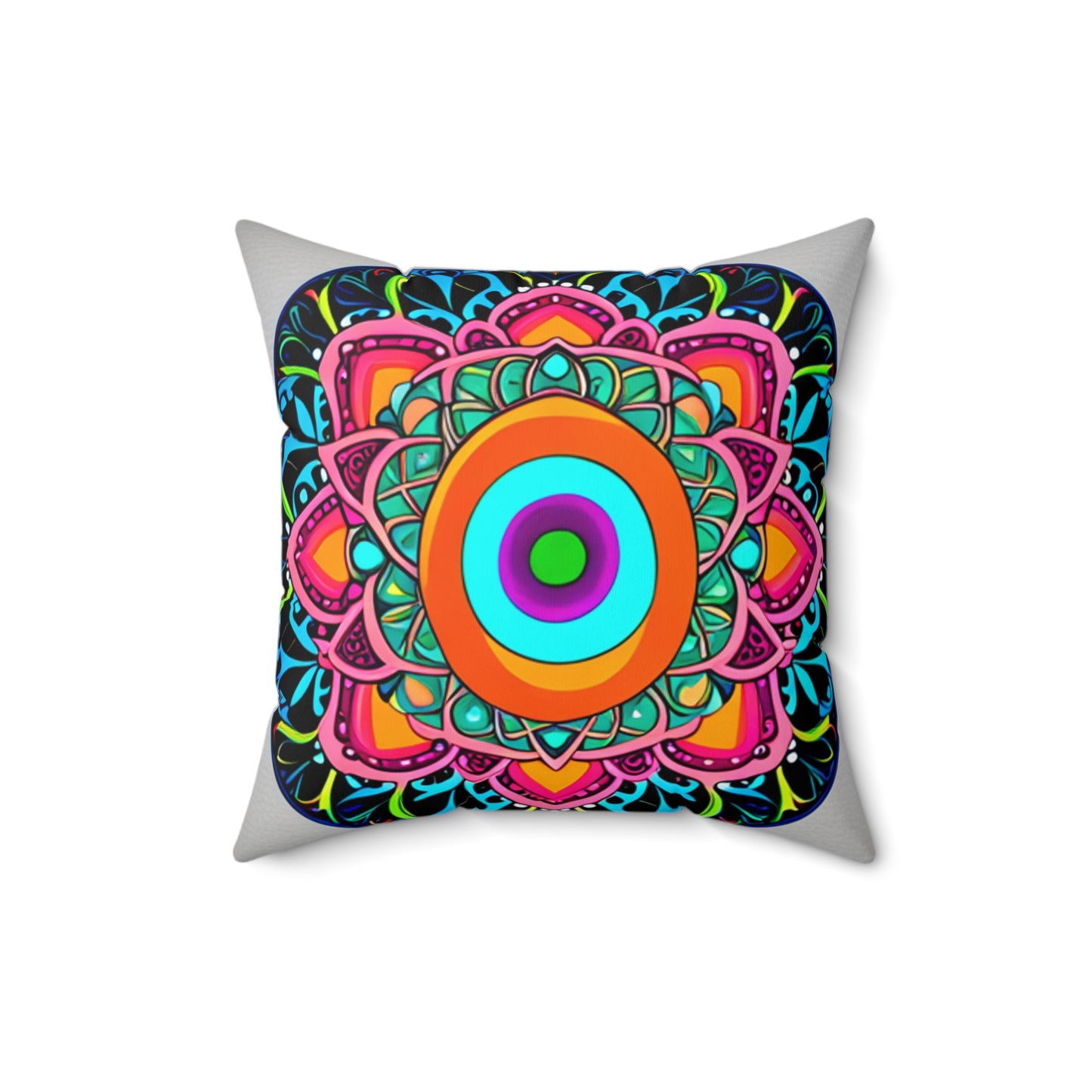 Mandala Spun Polyester Square Pillow