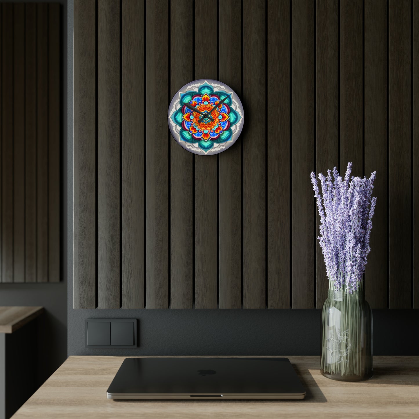 Mandala" Acrylic Wall Clock