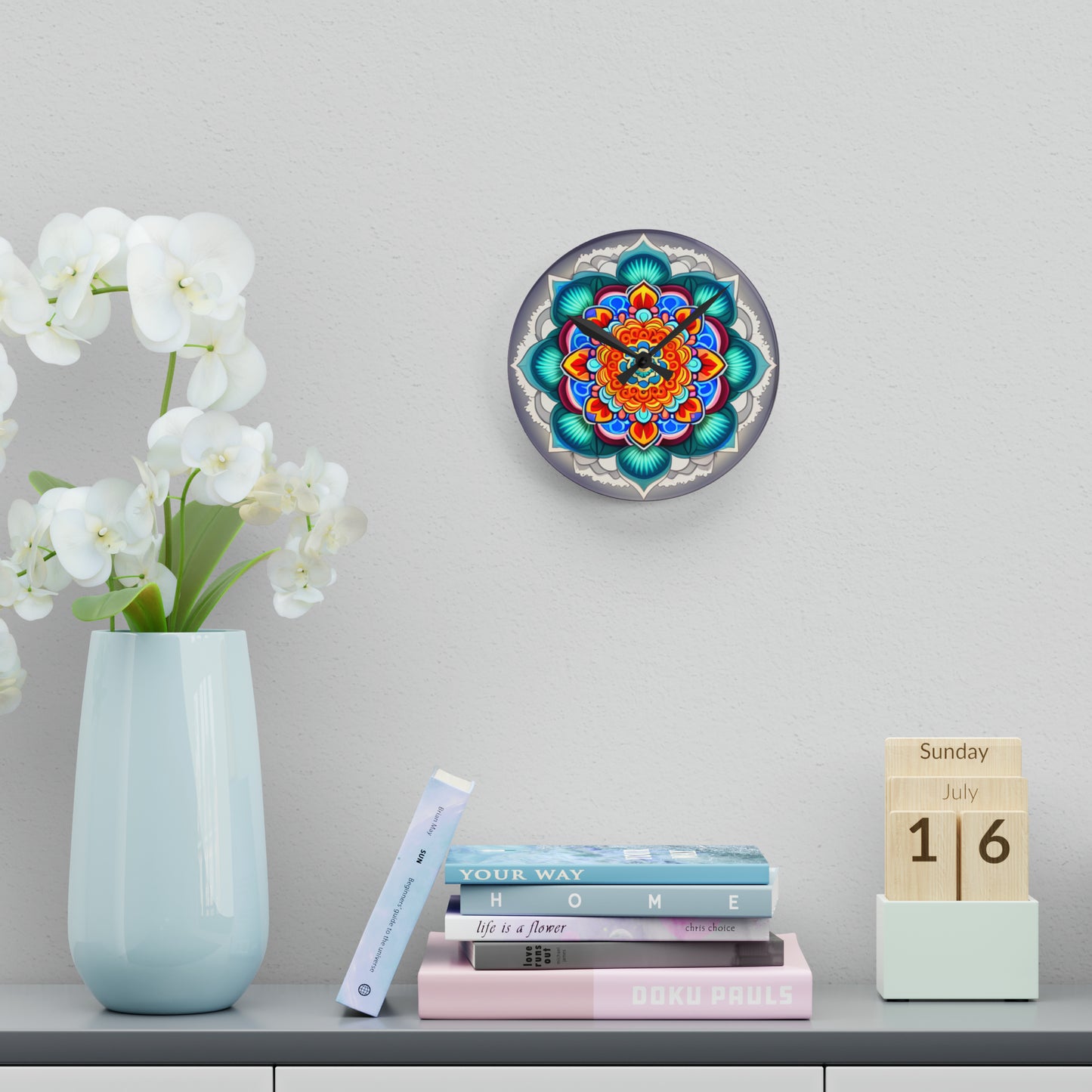 Mandala" Acrylic Wall Clock