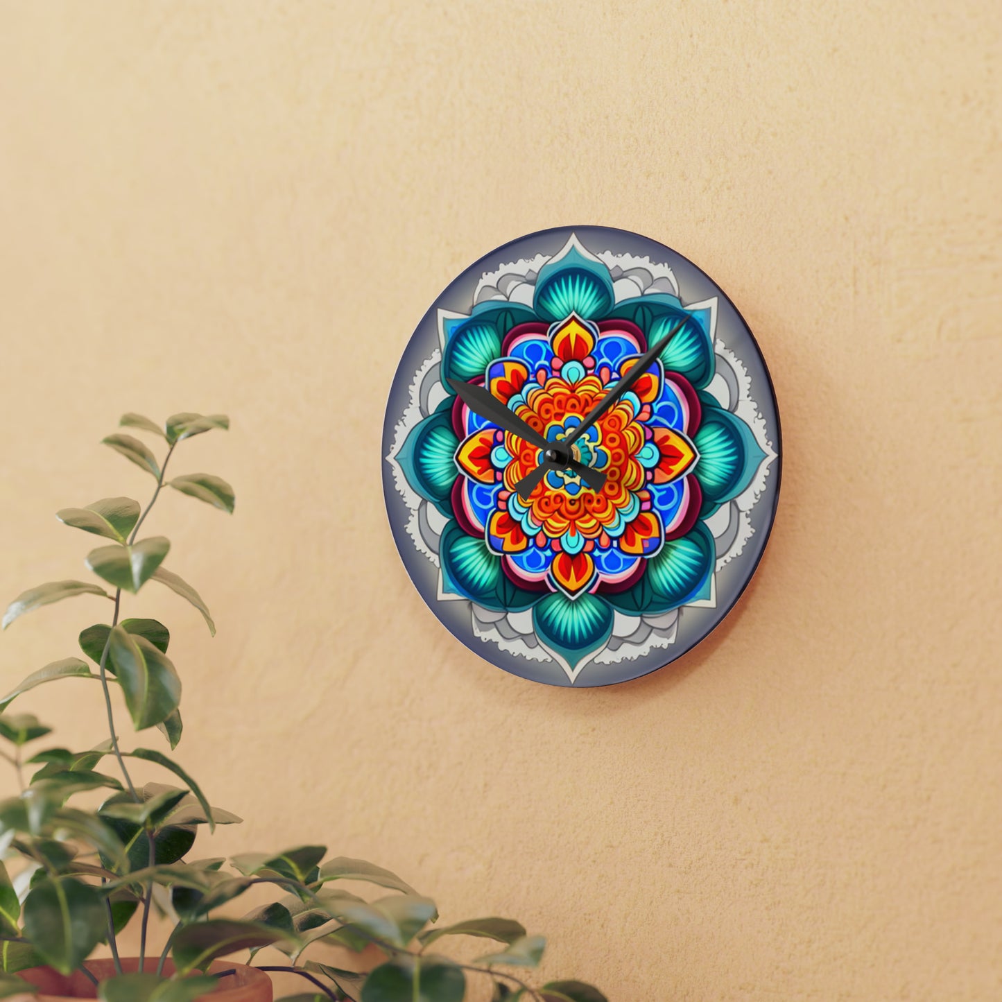 Mandala" Acrylic Wall Clock