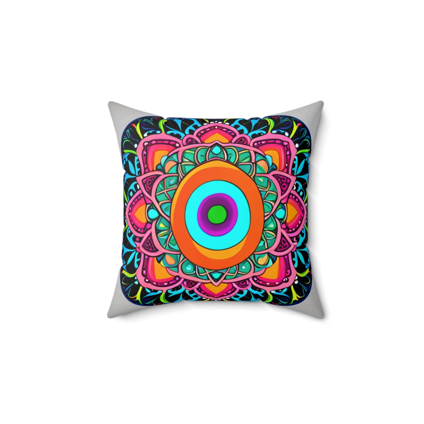 Mandala Spun Polyester Square Pillow