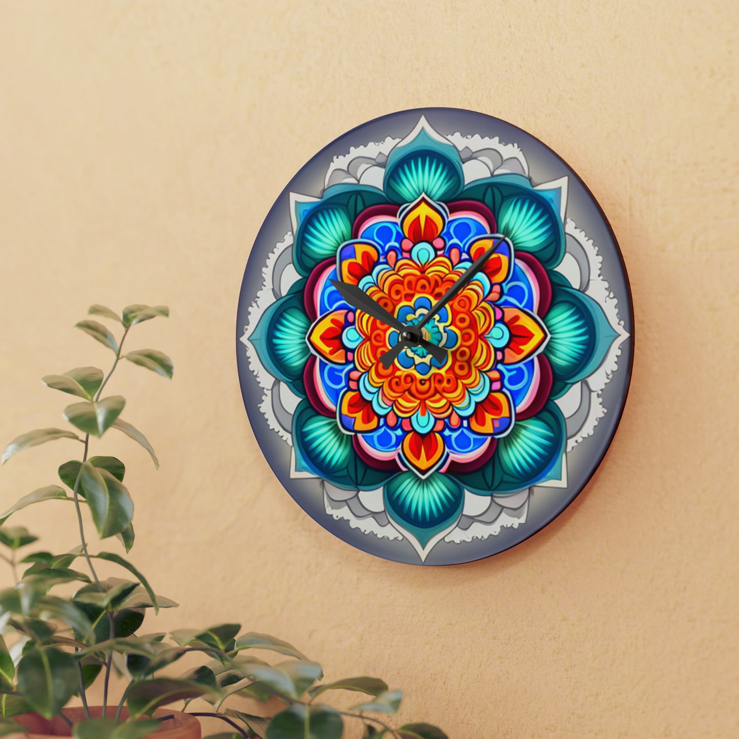 Mandala" Acrylic Wall Clock