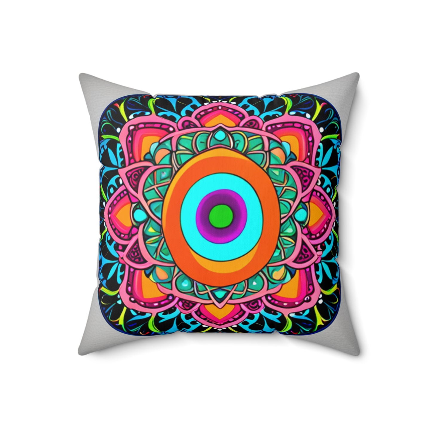 Mandala Spun Polyester Square Pillow