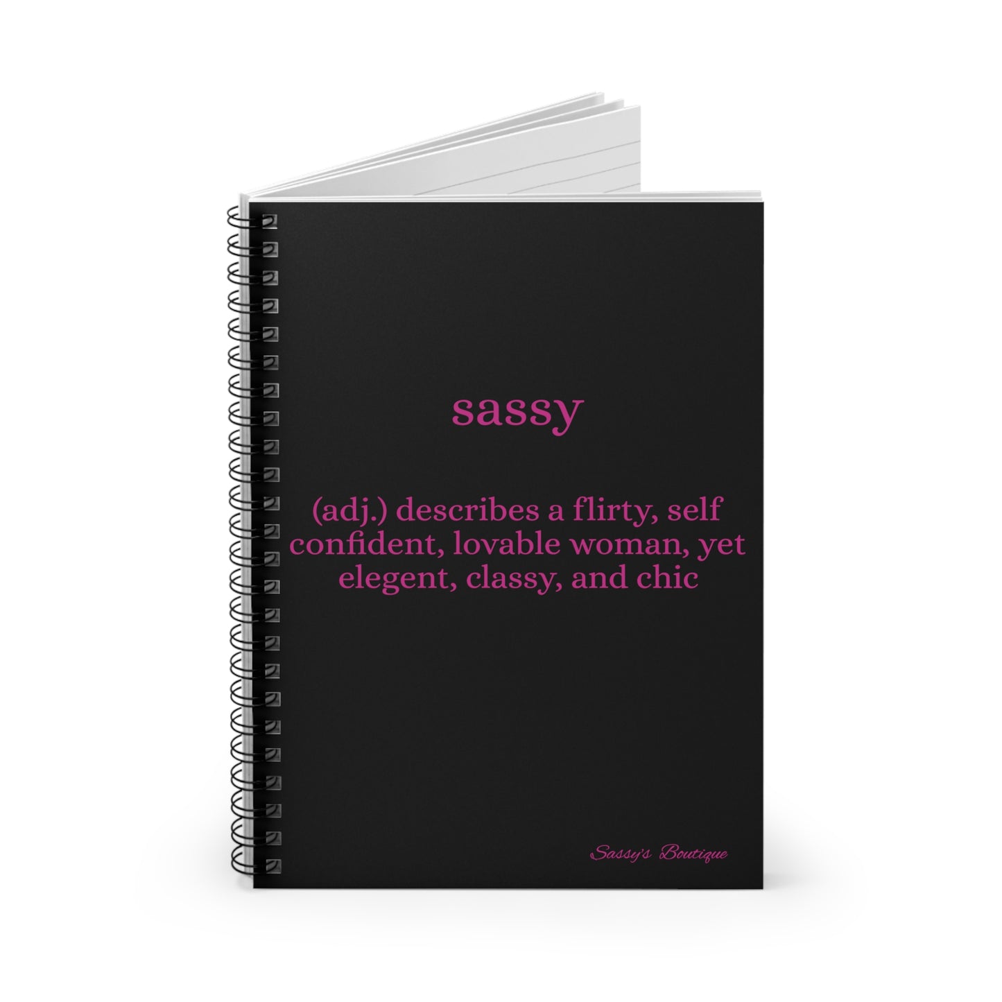 Sassy Spiral Notebook - Ruled Line