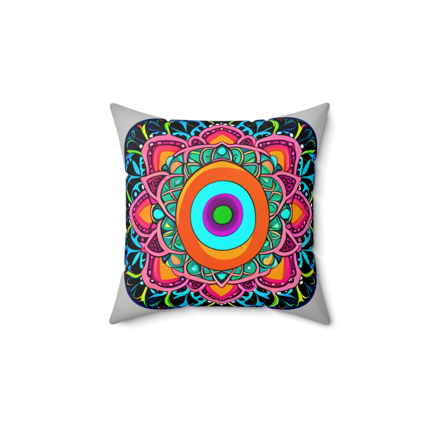 Mandala Spun Polyester Square Pillow