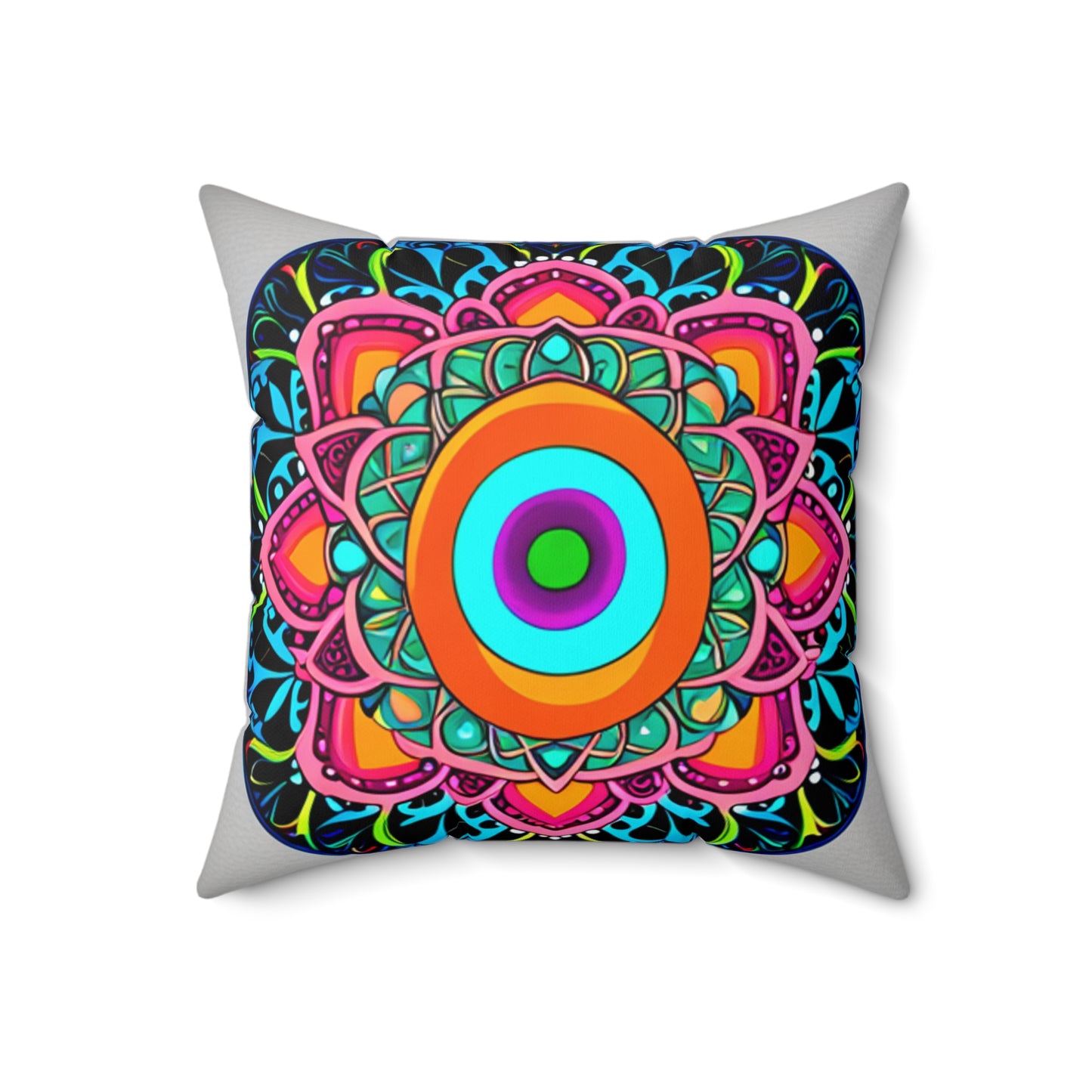 Mandala Spun Polyester Square Pillow