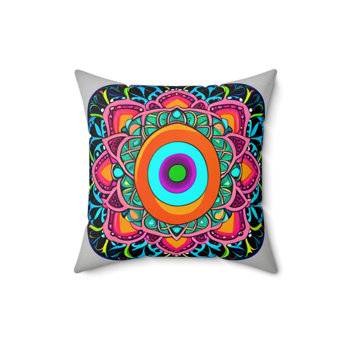 Mandala Spun Polyester Square Pillow