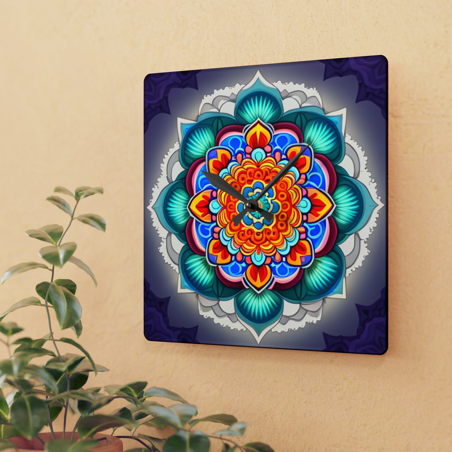 Mandala" Acrylic Wall Clock