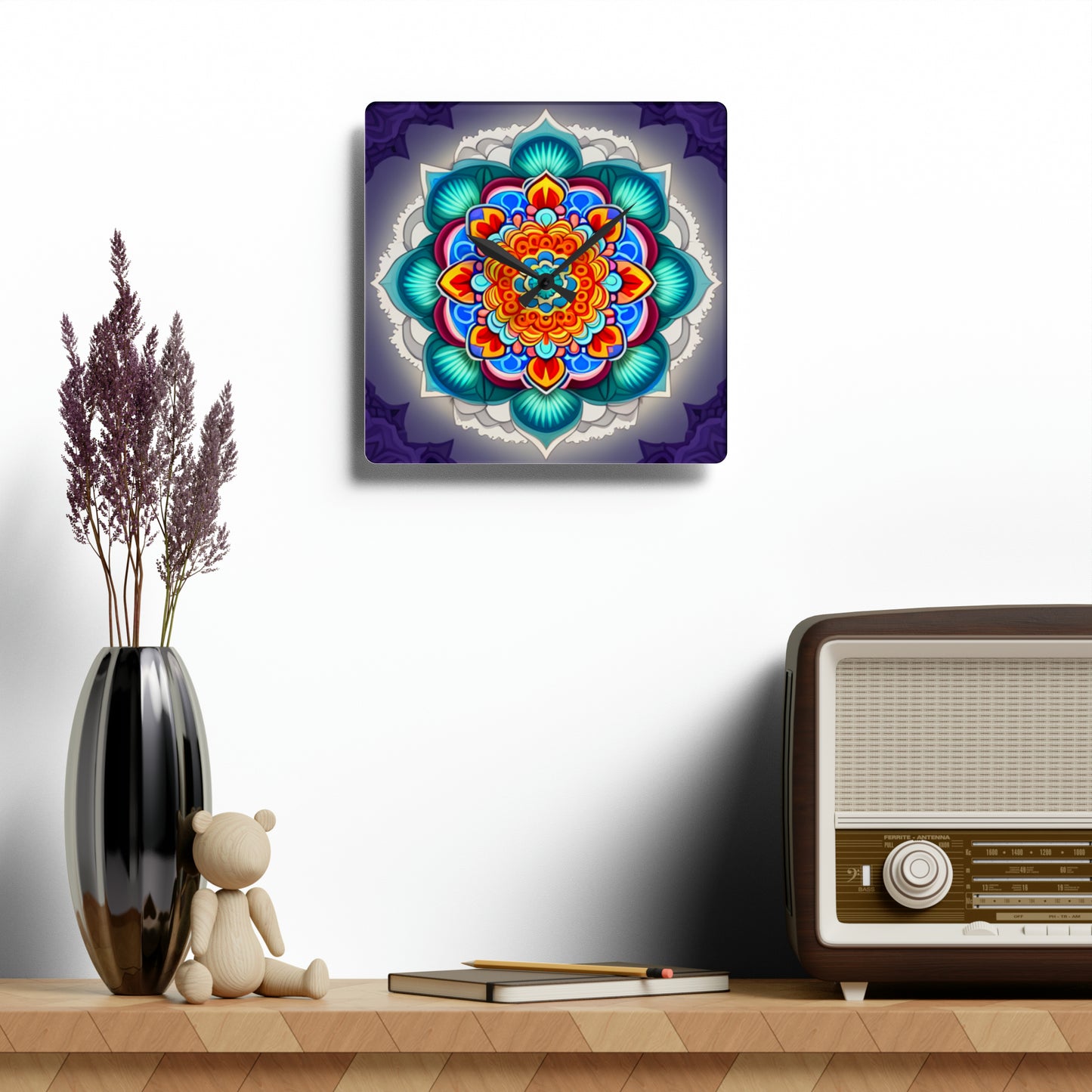 Mandala" Acrylic Wall Clock