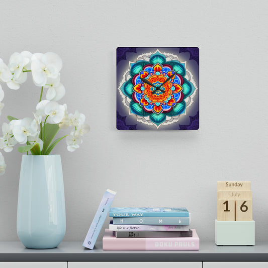 Mandala" Acrylic Wall Clock