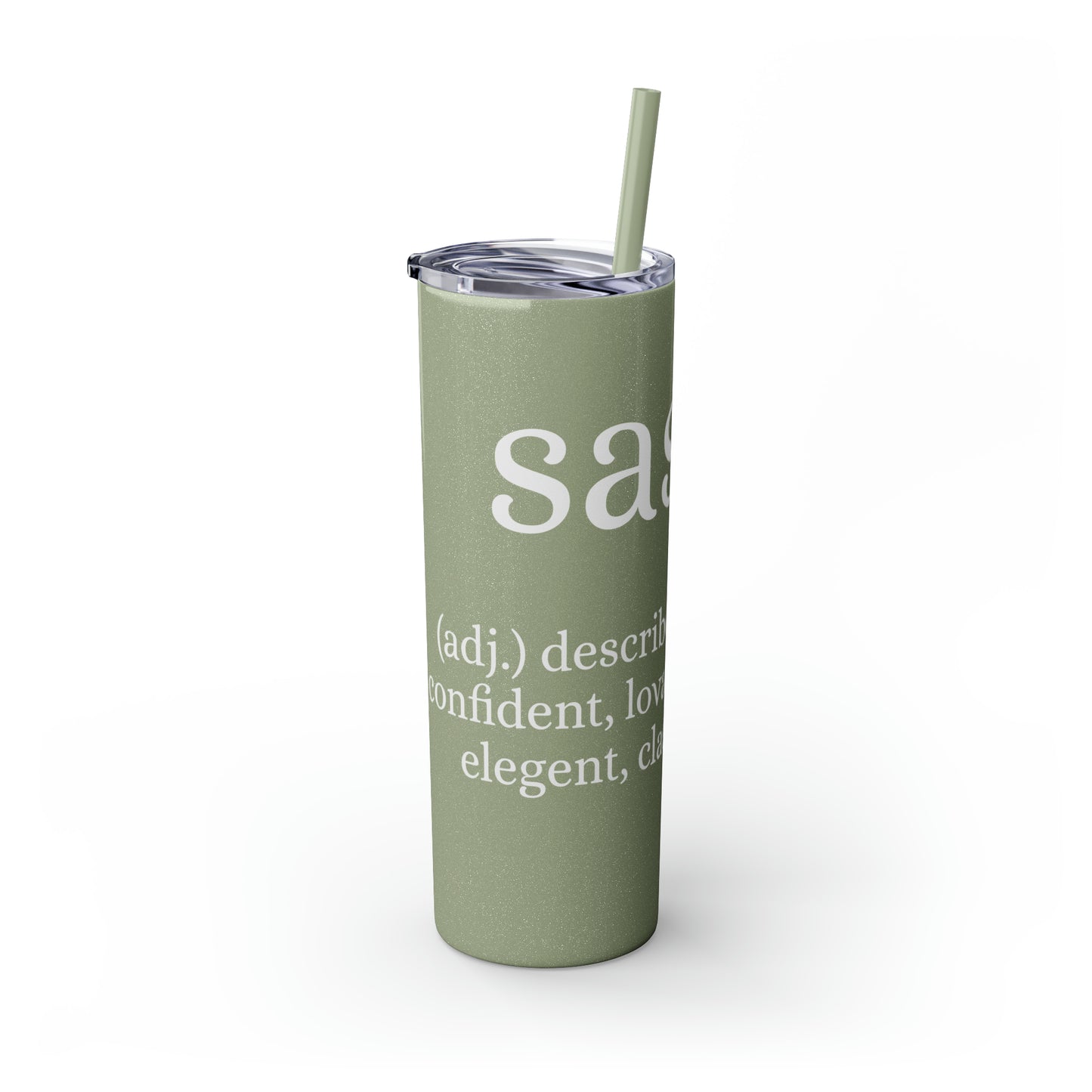 Sassy Skinny Tumbler with Straw, 20oz